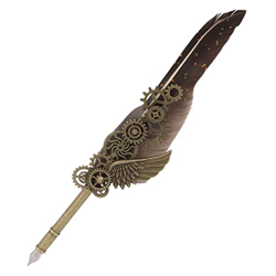 Juego de pluma y tinta de ganso, resistente al desgaste, fácil control, alta estabilidad, patrón exquisito, pluma y tinta de ganso, juego para el hoga precio