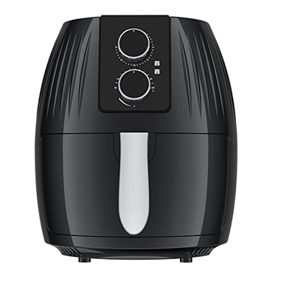 WANWEN Freidora de Aire multifunción de Doble Perilla 5.5L Cocina de Gran Capacidad Temporizador Inteligente para el hogar Freidora eléctrica con Cont