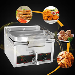 ZYFC Freidora Comercial de 17L y 5000W, Freidoras de Acero Inoxidable con Cestas Dobles, Sonda de Temperatura Doble, Protección contra Apagado, para U precio