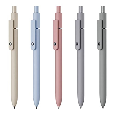 Yepar 5 unids pluma de gel de secado rápido pluma de tinta retráctil punta fina tinta negra escritura suave para la escuela oficina