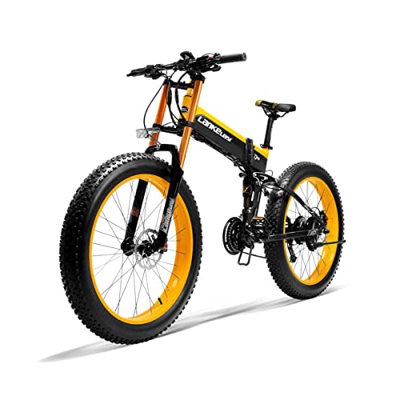 LANKELEISI XT750PLUS bicicleta eléctrica 48v 17.5ah 26 pulgadas plegable grasa neumático bicicleta eléctrica 27 velocidad montaña