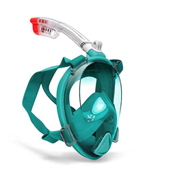 Gafas de Buceo Máscara de snorkel de cara completa Uva Protección anti-fog miopía seca snorkel máscara de respiración 180 ° Panorámico Full Full Snork características