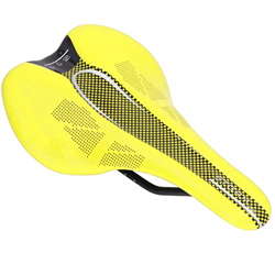 VGEBY Cómodo sillín de Bicicleta de montaña EVA y sillín de Bicicleta de Cuero de Microfibra para Bicicleta de Carretera Amarillo características