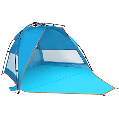 Carpa de Playa para 2-3 Personas Carpa de Pesca portátil al Aire Libre con protección Solar emergente Completamente automática, Azul
