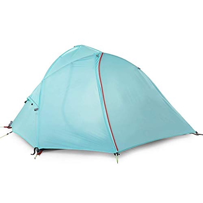 Tienda de campaña al Aire Libre para Personas solteras, Tienda de campaña Ultraligera Impermeable de 3 Estaciones de Doble Capa, Azul