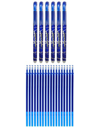 RHardware bolígrafos de tinta azul,6 bolígrafos borrable de 0,7mm y 18 recambio de gel de bolígrafos precio