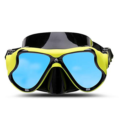 ZOSWA Gafas de Buceo Snorkel Gafa panorámica de Gran Angular Snorkel Kit for Adultos y Adolescentes Anti-vaho de Vidrio Templado Máscara de Buceo (Col