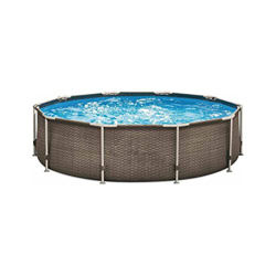 well2wellness® Framepool - Piscina con marco (3,66 x 0,91 m), color gris en oferta