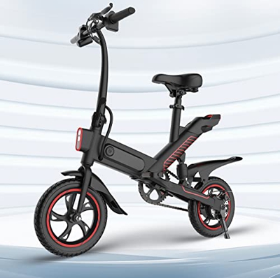 Bicicleta Electrica Plegable 14 Pulgadas, 250W Motor Bicicleta Electrica Urbana con 36V 6AH Batería, Velocidad 25km/h Alcance 40-70km, Bici Electrica 