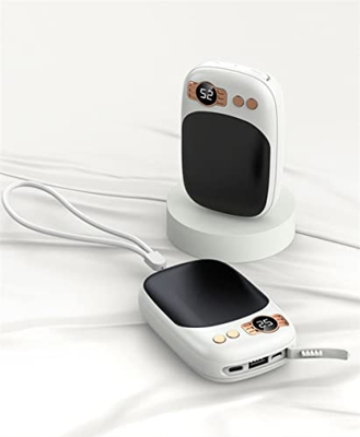 ZYLR Banco de energía Mini Hand Warmer Power Bank 20000mAh Carga portátil Poverbank Cargador de batería Externo Powerbank para Xiaomi Mi iPhone Samsun