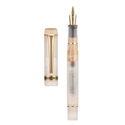 Kaigelu Serie 316A Pluma estilográfica, punta media, color marrón, resina transparente, con bolsa para bolígrafo precio