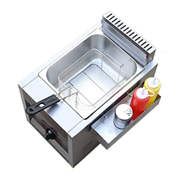 Freidora de Gas de 8L/16L, freidora de encimera de Acero Inoxidable con Cesta, hogar, Cocina, Restaurante características