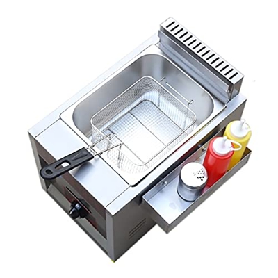 Freidora de Gas de 8L/16L, freidora de encimera de Acero Inoxidable con Cesta, hogar, Cocina, Restaurante