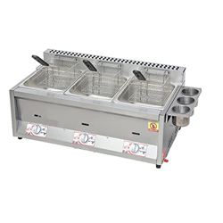 Freidora de Gas propano Grande de Escritorio Comercial de 18l/26l, freidora Ligera de Acero Inoxidable Lpg, Gran Capacidad, Pollo y Patatas Fritas en oferta