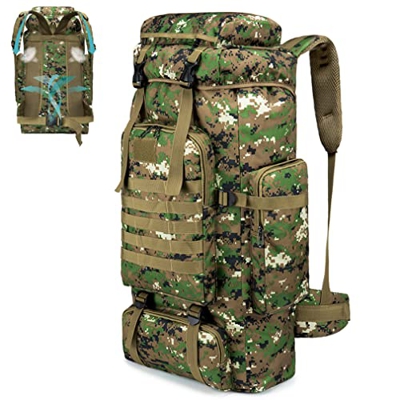 SPAHER 80L Mochila Táctica Militar Camuflaje Molle Assault Pack Mochilas de Marcha Ligero Impermeable Bolso de Viaje para Senderismo Acampada, Montañi