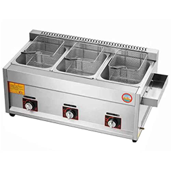 Freidora de Gas 22L/30L Tanque de freidora de Gas freidora de Patatas Fritas de Pollo de Acero Inoxidable con Cuchara de Cesta para Restaurante Comerc precio