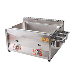 Freidora Comercial Freidora de Gas Cesta de encimera Freidora de Grasa Profunda de Acero Inoxidable Restaurante Papas Fritas caseras Chip con Seasonin en oferta