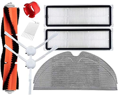 Litads para 1C MIJIA piezas de repuesto barrido trapeador robot Partes de aspirador Kits de filtro lateral cepillo principal fregona