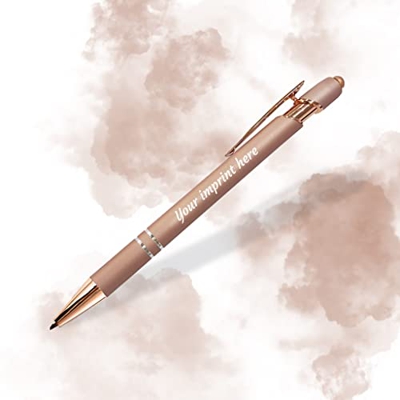 Bolígrafo 2 en 1 Personalizable Edición Oro Rosa Cobre, Bolígrafo con tu texto personalizado. (Edición Oro Rosa Cobre, 1)
