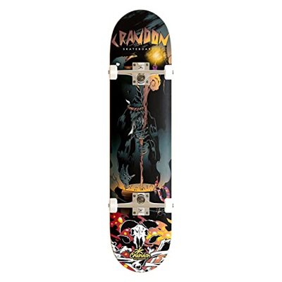 Crandon SKC-825-WITCH Skateboard Profesional Completo, Madera de Arce canadienses 7 Capas Medidas 8,25" x 31,875", Ruedas 54 mm. valido para Todas Las