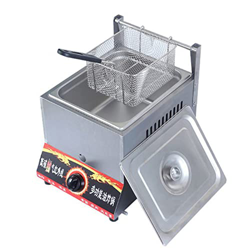 Freidora de Gas Comercial Profesional de 10L/20L, encimera de Acero Inoxidable, propano, LPG, Doble Ranura, freidora de Escritorio Fre precio