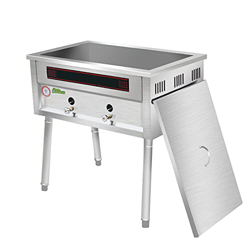 Freidora de Gas Vertical multifunción Freidora de Acero Inoxidable con Tanque de Alta Capacidad de 40 l con Tapa de Cesta para Uso Comercial precio