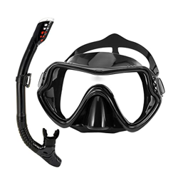 Gafas de Buceo Máscara de buceo de cara completa for adultos, gafas de buceo, juego de esnórquel, hombres y mujeres, máscara de silicona de marco gran precio