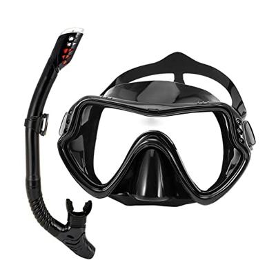 Gafas de Buceo Máscara de buceo de cara completa for adultos, gafas de buceo, juego de esnórquel, hombres y mujeres, máscara de silicona de marco gran