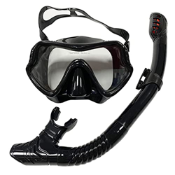 Gafas de Buceo Conjunto de esnórquel seco Gafas de buceo Conjunto de esnórquel Hombres y mujeres Máscara de silicona de marco grande Máscara de esnórq en oferta