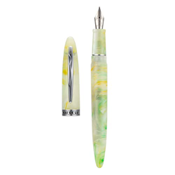 Kaigelu 222 Series Pluma estilográfica, punta extrafina, color verde caos de resina transparente con bolsa para bolígrafo precio