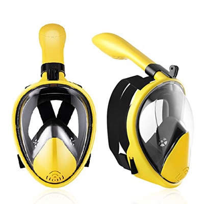 Gafas de Buceo 180 ° Panorámico Full Full Snorkeling Mask Snorkeling Adulto Silicona Masilla de Buceo Full Snorkeling Máscara de Buceo Gafas secas Sis