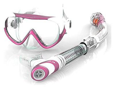Máscaras de buceo Buceo Snorkel Unisex Natación Lentes de alta definición Equipo de buceo Silicona Natación integrada (Color: Rosa)
