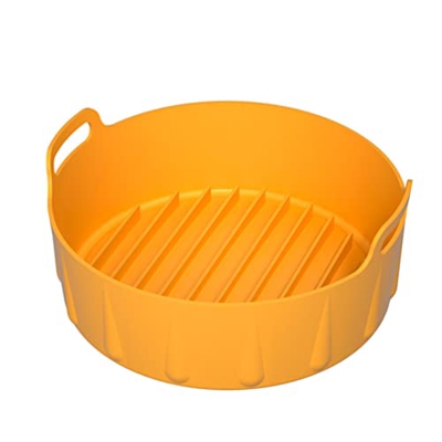 Angoily Freidora de Aire Olla de Silicona con Asa Accesorios de Horno de Freidora de Aire Reemplazo para Papel de Revestimiento de Pergamino Inflamabl