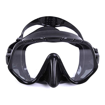 ZOSWA Gafas de Buceo Gafas de Buceo Snorkel adecuados for los Adultos y jóvenes de Buceo Sello a Prueba de Agua Máscara de Buceo (Color : Black, Size 
