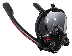 Máscara de esnórquel para adultos hombres y mujeres Máscara de natación Doble tubo de respiración de silicona Full Dry Snorkeling Máscara de buceo Equ en oferta