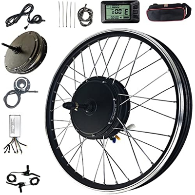 STYLEEE Kit Bicicleta Electrica con Motor de Cubo Trasero de 48V y 1000W con Pantalla LCD, Kit de Bicicleta Eléctrica para Bicicleta de Carretera de M