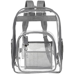 Teklemon Mochila Transparente, Bolso Escolar PVC, Mochila Impermeable Transparente, Mochila Transparente Unisex al Aire Libre para Trabajo, Escuela o  en oferta