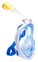 Máscaras de buceo Cara completa Buceo Natación con Snorkel Niños Adulto Equipo de snorkel Plástico Principiante Respiración (Color: Azul, Tamaño: S) en oferta