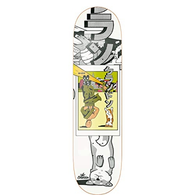 Crandon Tabla SKC-825-ZEN-DECK Skateboard Profesional Solo Tabla + Lija, Madera de Arce canadienses 7 Capas Medidas 8,25" x 31,875"