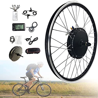 STYLEEE Kit Bicicleta Electrica 48V 1000W, Piezas de Conversión de Rueda Trasera de Bicicleta Eléctrica de Montaña con Pantalla LCD para Kit de Motor 