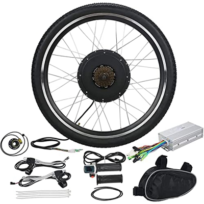 FYLZW Kit De Conversión De Bicicleta Eléctrica Rueda Trasera De 26"48V 1000W Kit De Conversión De Bicicleta Eléctrica Motor De Cubo De Ciclismo con Co