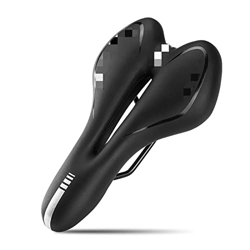 DSFHKUYB LINGJ Shop MTB Confort sillín Gel Espuma indoloro Ciclismo Asiento cojín Suave PU Cuero Retro marrón sillín montaña Bicicleta Piezas (Color : precio