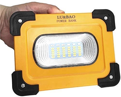 Luz de Trabajo portátil de 30 W, 2400 lúmenes, luz de construcción Recargable USB con imán con Banco de energía de 7200 mAh, Foco Exterior para Tienda