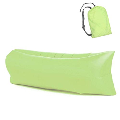 ZIRUIGONG Tumbona Inflable Sofá De Aire, Hamaca Perezosa Portátil Al Aire Libre, Cama De Aire para Adultos Salón De Playa Silla Plegable Rápida Cojín 