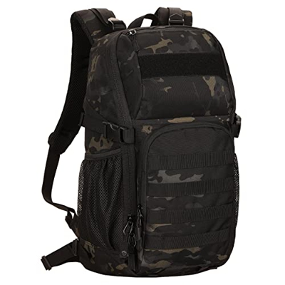 HUNTVP 25L Mochila de Asalto Militar Táctical MOLLE Bolsa de Hombro Impermeable para Caza Viajar Aire Libre Camping Senderismo, Camo