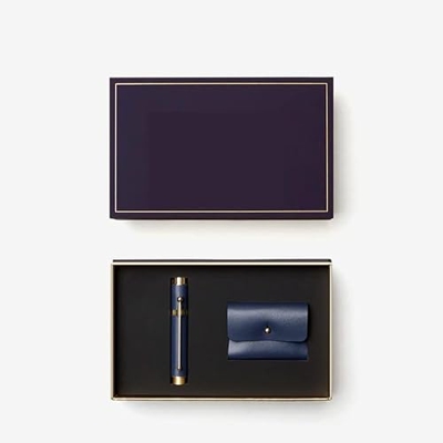 YQBUER Bolígrafo portátil de Cuero con luz de Hora, Bolsa de Tinta de Cuero, Regalo del día del Maestro de Alto Valor, Juego de Regalo de Hada pequeña