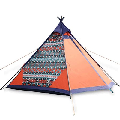 Tienda Triangular Grande para 3-4 Personas al Aire Libre, Impermeable, Protector Solar, Tienda de campaña portátil, Naranja