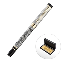 YQBUER Bolígrafo de Gama Alta for Hombres, Codo de Arte, Punta Curva, bolígrafo Duro, caligrafía, Damas, Mujeres, Estudiantes, Conjunto de Caja, bocet características