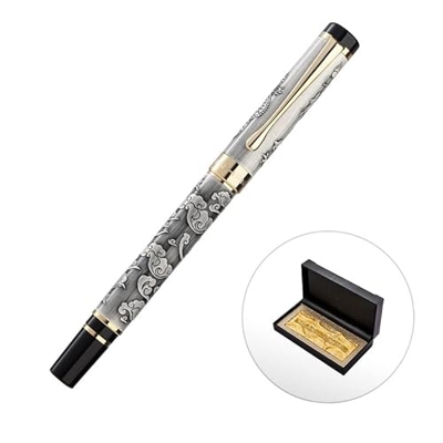 YQBUER Bolígrafo de Gama Alta for Hombres, Codo de Arte, Punta Curva, bolígrafo Duro, caligrafía, Damas, Mujeres, Estudiantes, Conjunto de Caja, bocet