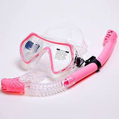 Gafas de Buceo Máscara de esnórquel Gafas de natación de silicona Traje Hombres y mujeres Tubo de respiración completamente seco Gafas de buceo de mar